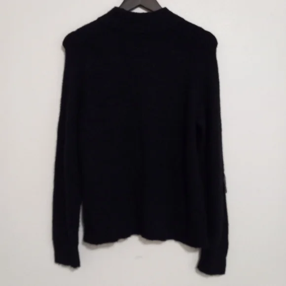 Halogen M Merino Wool Blend Mock Turtle Neck Pullover Pocket Soft Sweater - Picture 5 of 10
